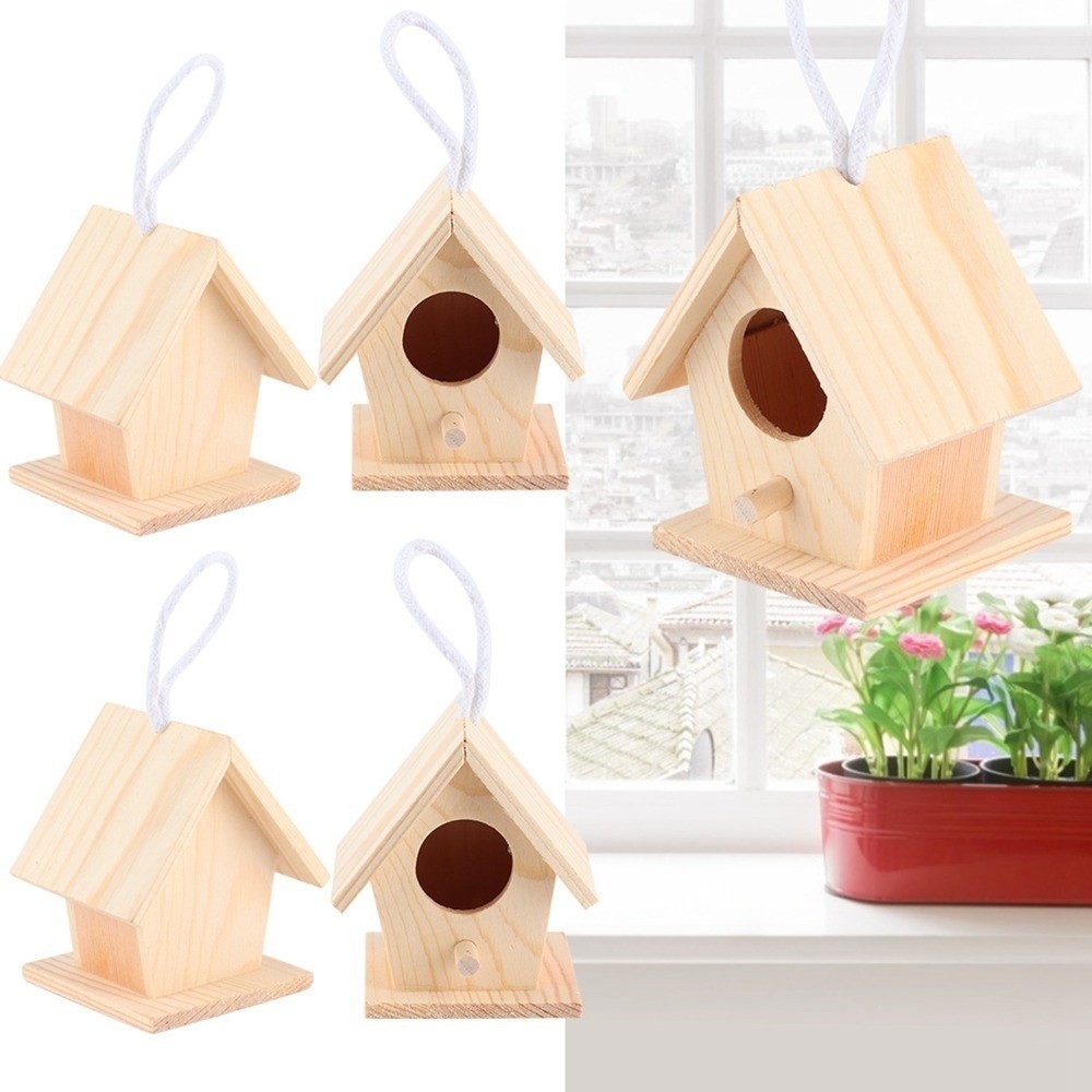 Insect Hotel Wood - Набор из 4 прочных подвесных домиков
