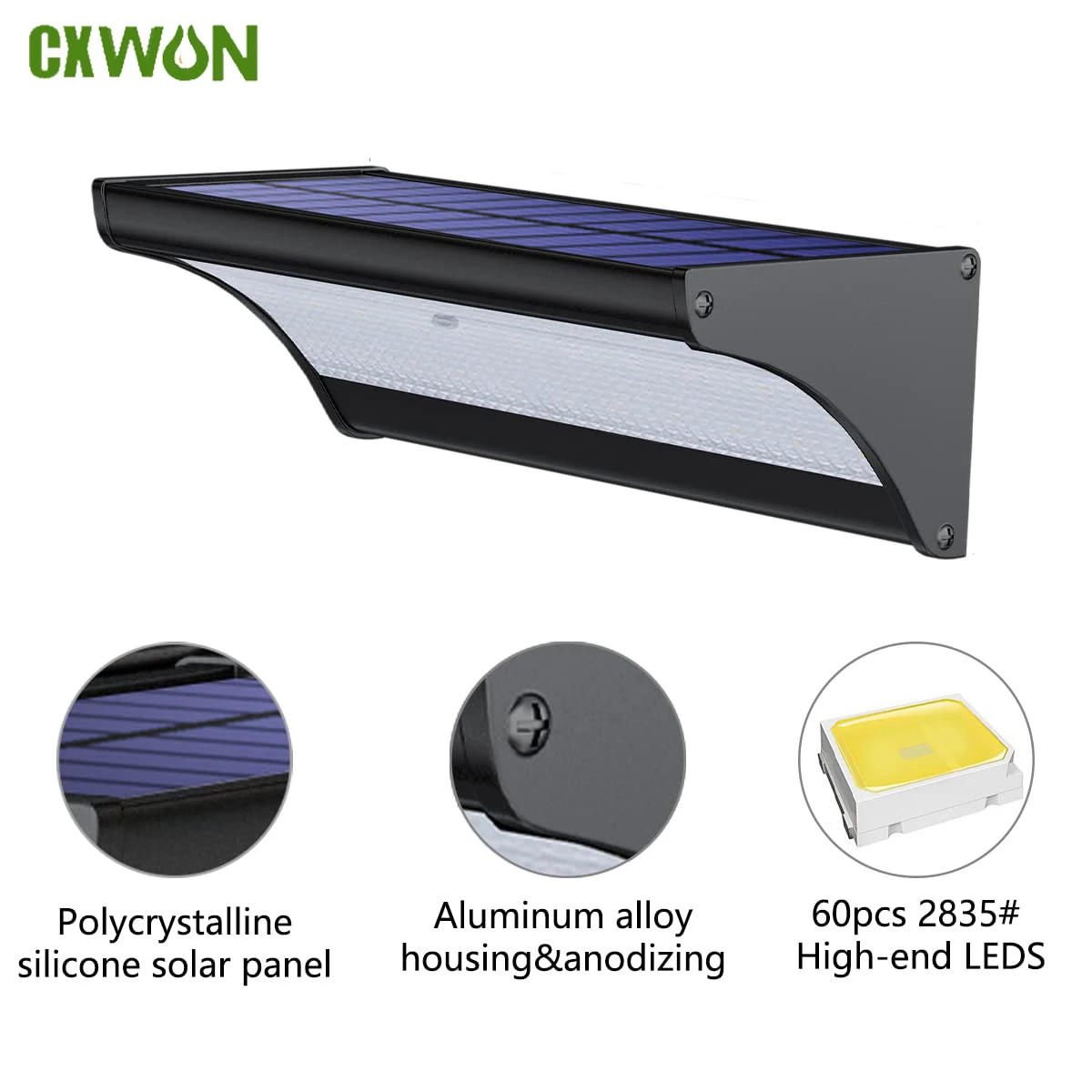 Smart Garden Solar Lights - 60/48 светодиодный уличный солнечный настенный светильник,