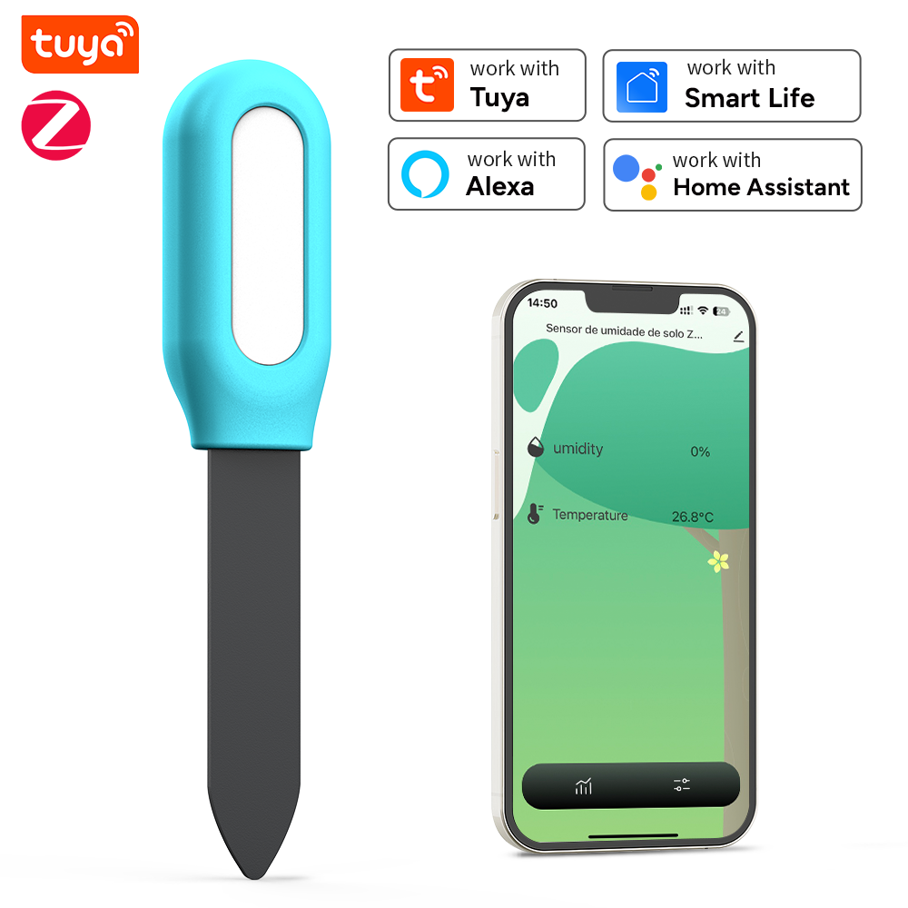 Smart Garden Products - Датчик почвы Tuya Zigbee, детектор влажности,