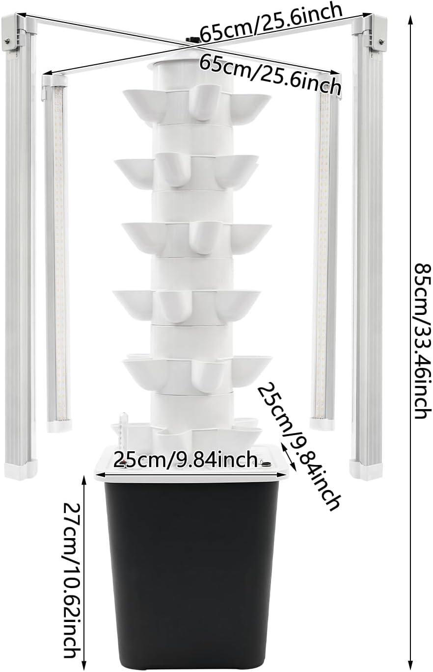 Hydroponic Grow Pod - Гидропонная башня с фитолампой, 30 ячеек,